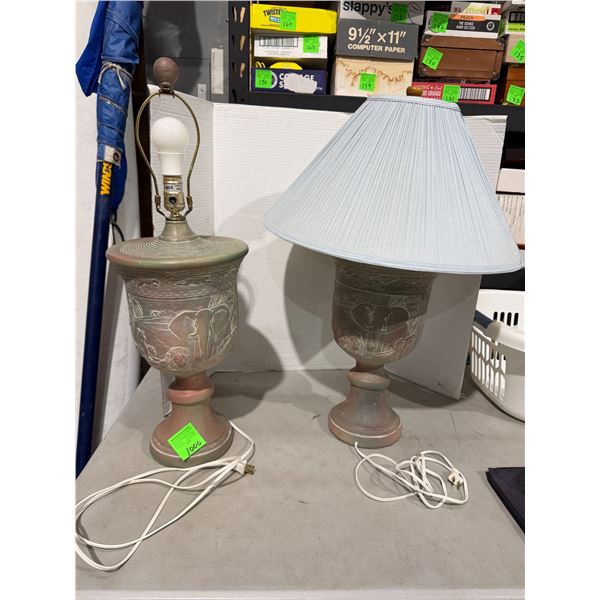 Pottery lamps, Safari themed