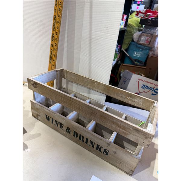 Vintage Wood wine bottle case