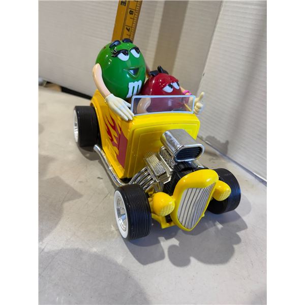 M&M hot rod candy dispenser(push push arm to dispense)