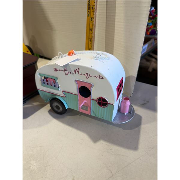 Metal camper Bird House