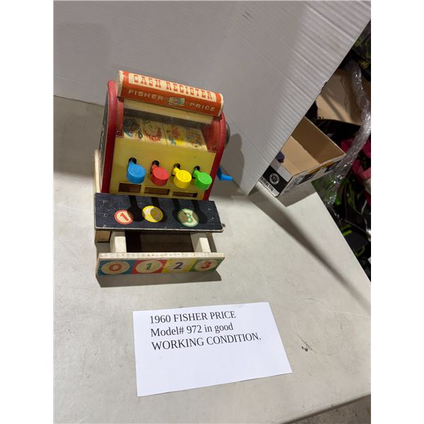 1960s Fisher-Price model 972 in the good working condition cash register