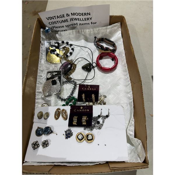 Vintage and modern costume jewelry