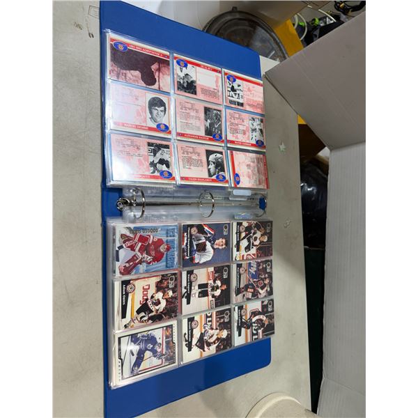 Binder with Hockey cards