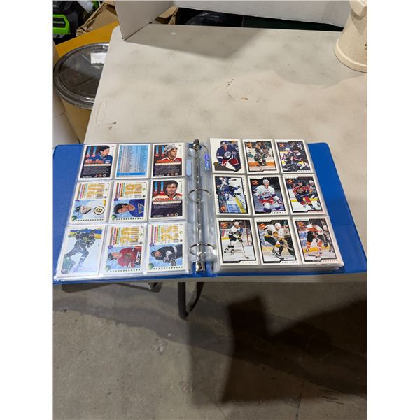 Hockey cards in binder