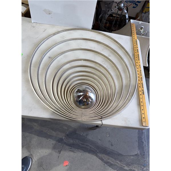 New radial sphere panel, silver leaf decor