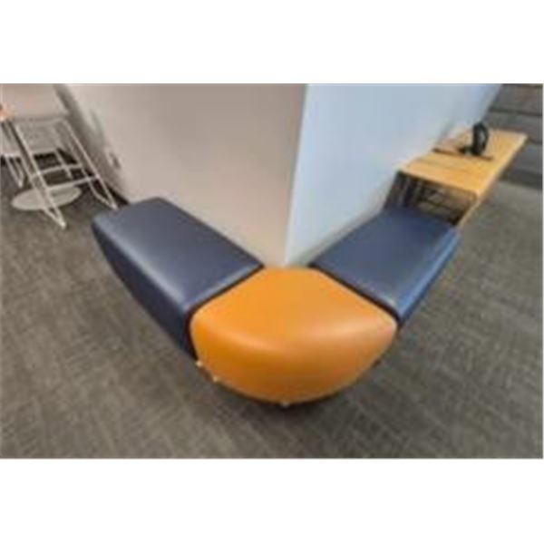 Assorted lot of Blue & Orange Modular Soft Seating