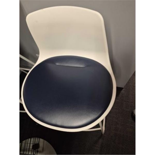Lot of (2) Tall Blue Chairs