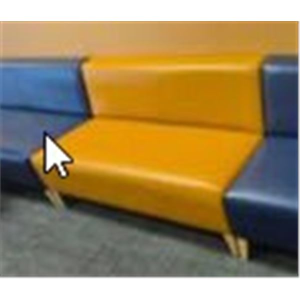 Lot of (3) Orange Sectional Sofas
