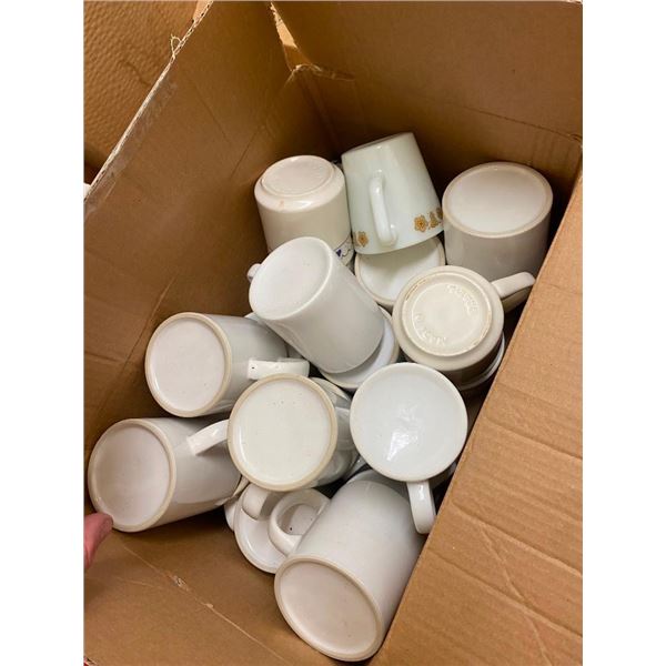 BOX LOT OF COFFEE MUGS