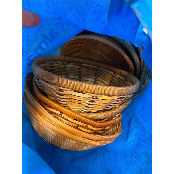 BOX LOT OF ASSORTED BASKETS