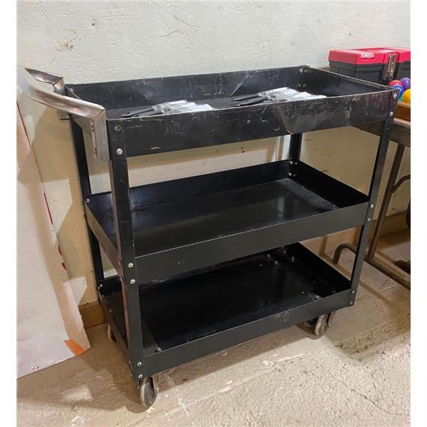 3-TIER METAL ROLLING CART
