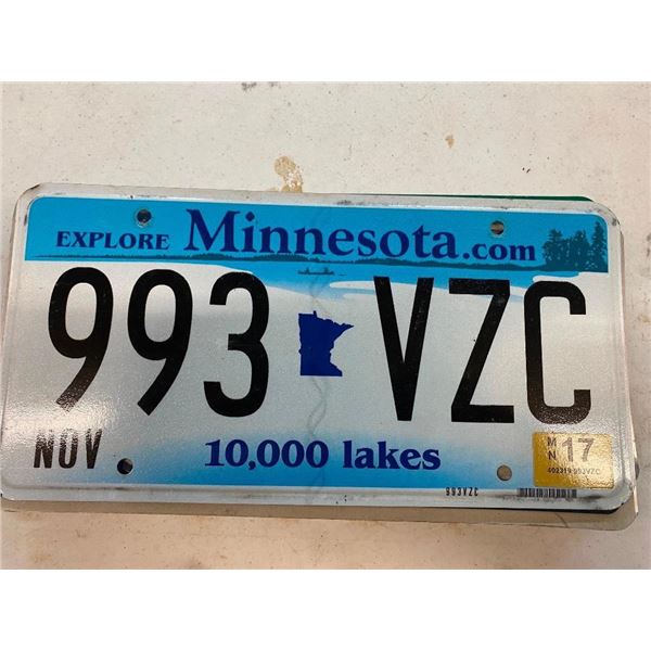 MINNESOTA LICENSE PLATE