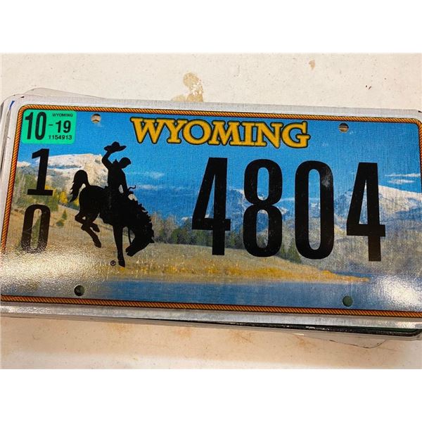 WYOMING LICENSE PLATE