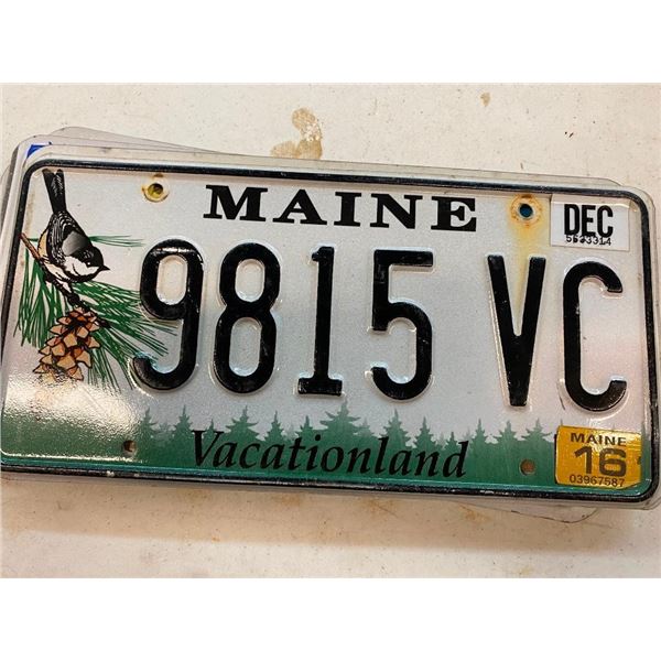 MAINE LICENSE PLATE