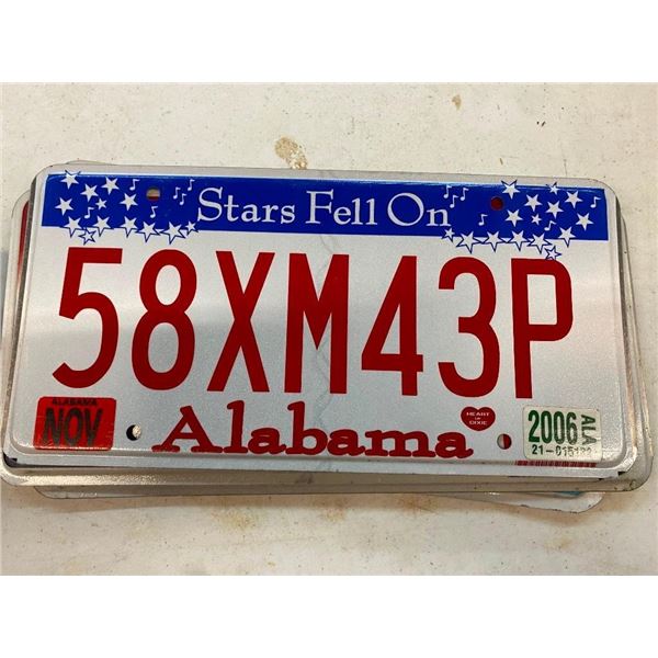 ALABAMA LICENSE PLATE