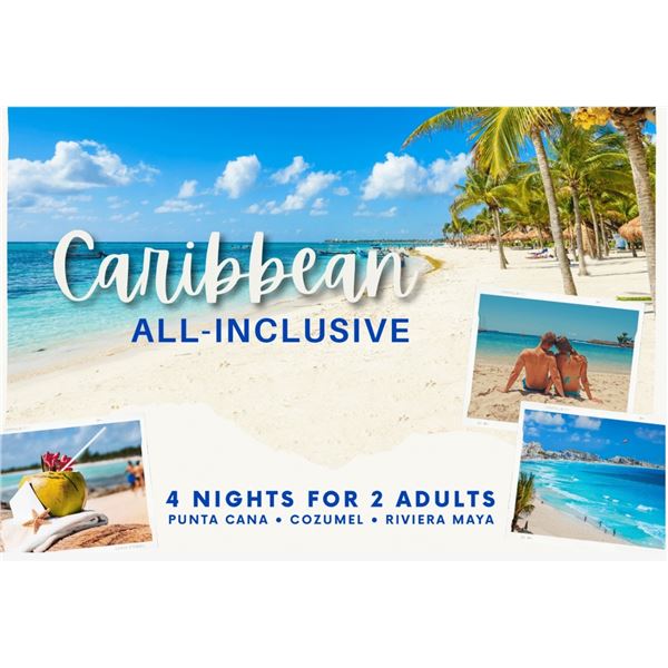 Caribbean All-Inclusive - 4 nights for 2 (Choice of 3 Locations)