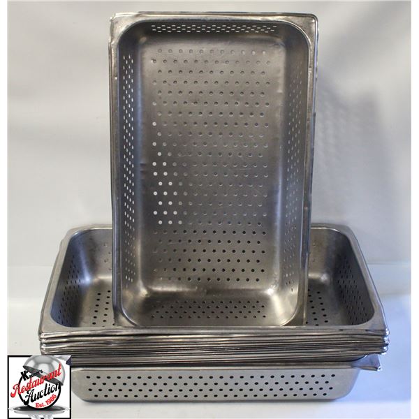 DOZEN 1/2 SIZE PERFORATED S/S INSERTS - 4"