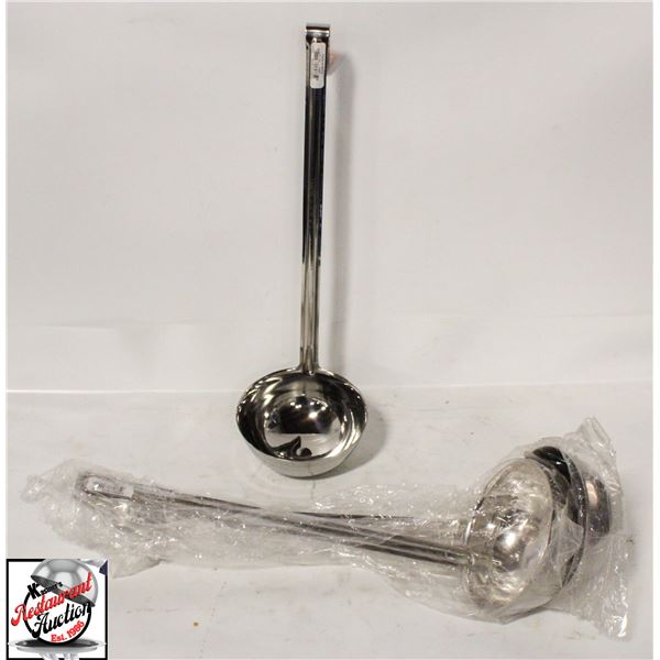 3 JOHNSON ROSE STAINLESS STEEL 12 OZ LADELS