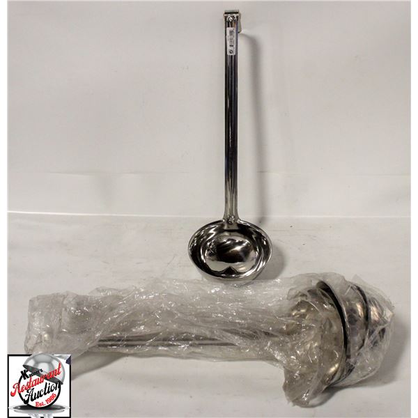 4 JOHNSON ROSE STAINLESS STEEL 12 OZ LADELS