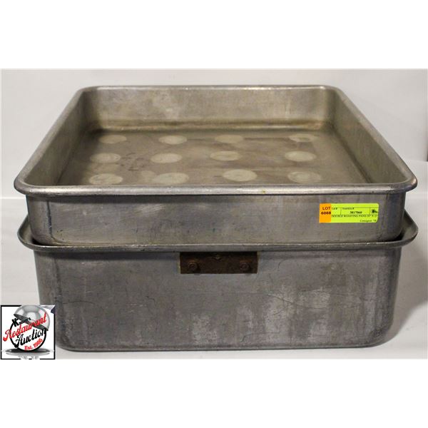 DOUBLE ROASTING PANS 20" X 22"