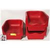 Image 1 : 3 RED BOOSTER SEATS