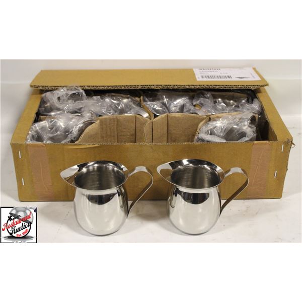 12 NEW STAINLESS STEEL 8 OZ CREAMERS