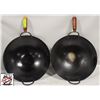 Image 1 : 2 WOK BOWLS 15"