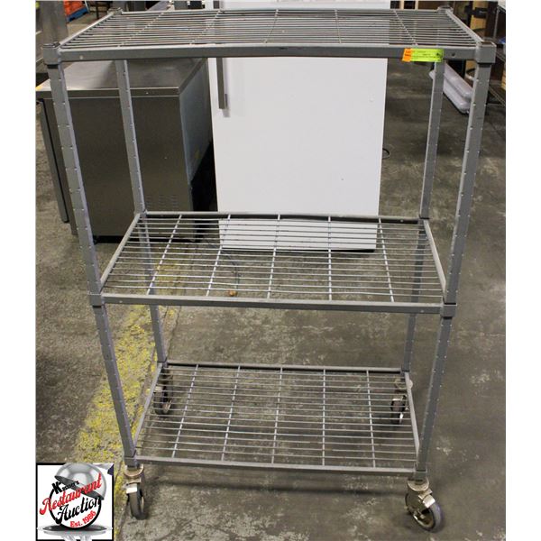 STORAGE RACK ON CASTORS 36" X 18" X 57"