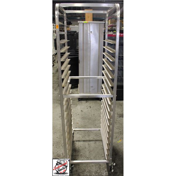 20 SLOT ALUMINUM BAKERS RACK ON CASTERS