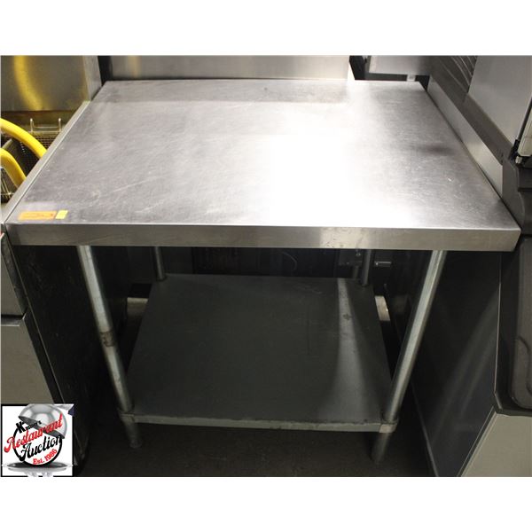 BAILIFF SEIZURE: S/S WORK TABLE 36" X 30" X 35.5"