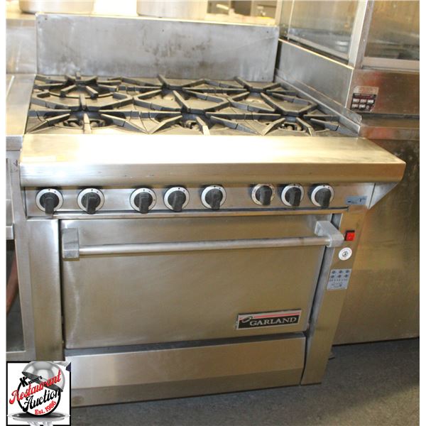 GARLAND 6 BURNER GAS RANGE W/ OVEN