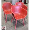 Image 1 : BAILIFF SEIZURE: 12 RED PLASTIC DINING CHAIRS