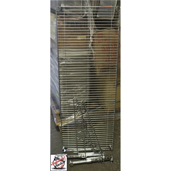 BAILIFF SEIZURE: WALL MOUNTABLE CHROME WIRE SHELF