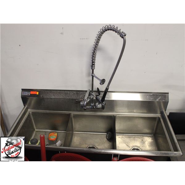 BAILIFF SEIZURE: S/S 3-WELL SINK