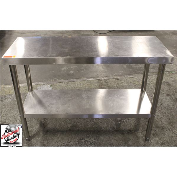 BAILIFF SEIZURE: S/S WORK TABLE 48" X 18" X 35"