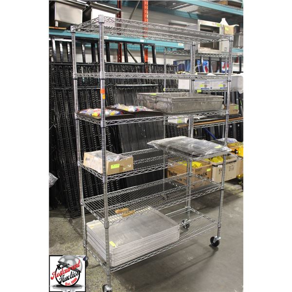 BAILIFF SEIZURE: CHROME 6-TIER WIRE RACK