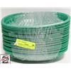 Image 1 : 18 GREEN POLY FOOD SERVING BASKETS - OVAL