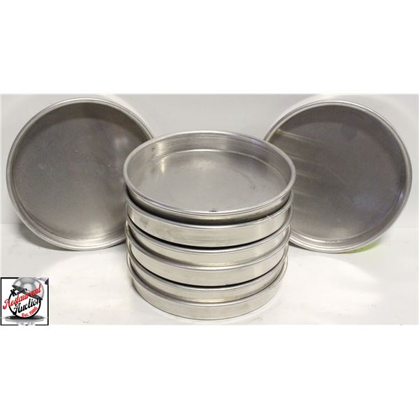 EIGHT 7" ALUMINUM PIZZA / PIE PANS