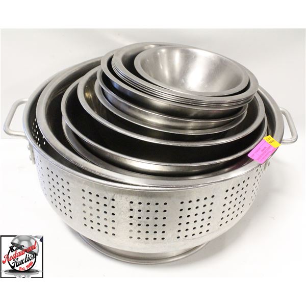 BAILIFF SEIZURE: ASSORTED ALUMINUM BOWLS