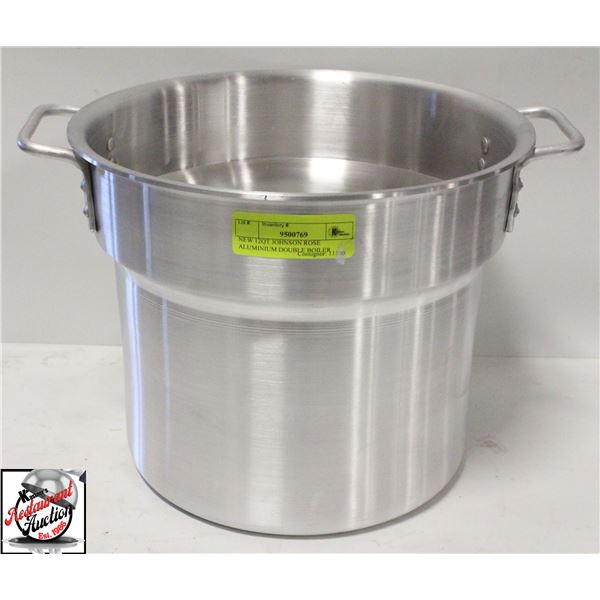 NEW 12QT JOHNSON ROSE ALUMINIUM DOUBLE BOILER