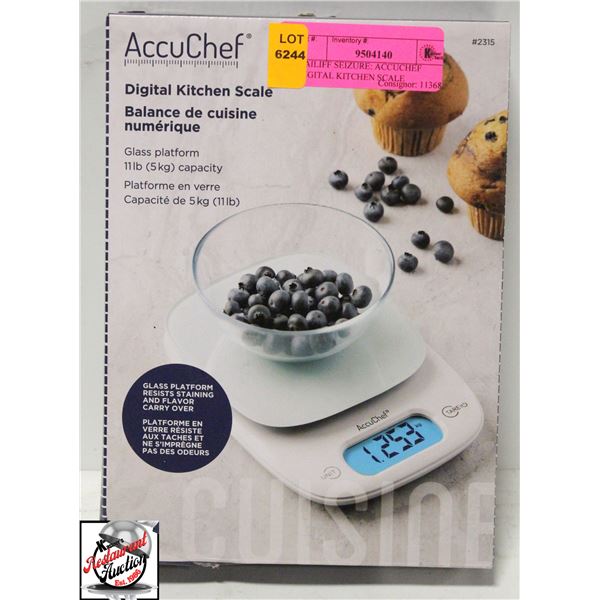 BAILIFF SEIZURE: ACCUCHEF DIGITAL KITCHEN SCALE