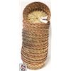 Image 1 : LOT OF 18 10" ROUND WOVEN BASKETS