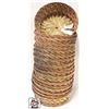 Image 1 : LOT OF 18 10" ROUND WOVEN BASKETS