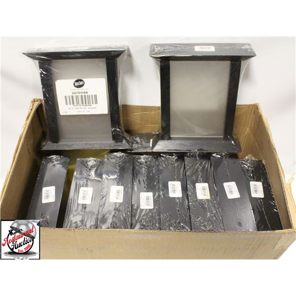 24 NEW TABLECRAFT BLACK WOODEN TABLE TENTS