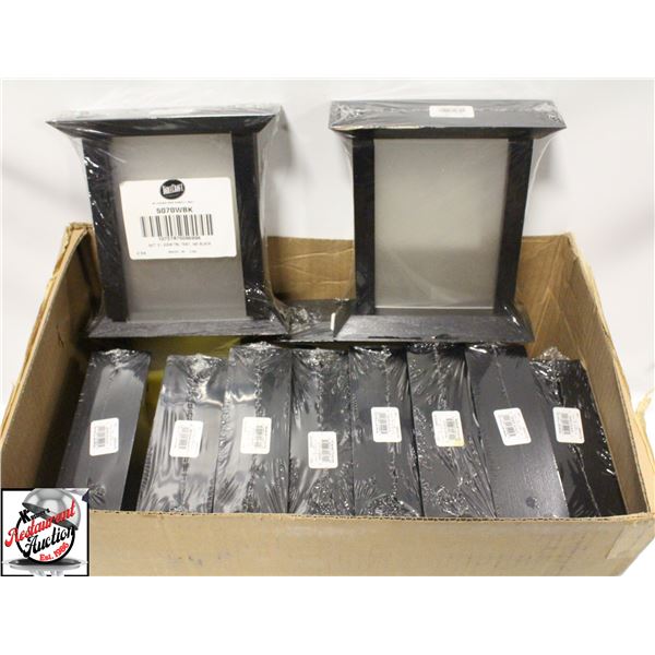 24 NEW TABLECRAFT BLACK WOODEN TABLE TENTS