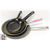 Image 1 : BAILIFF SEIZURE: 5 FRYING PANS, ASSORTED SIZES