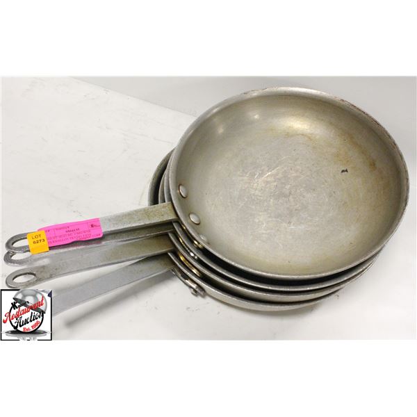 BAILIFF SEIZURE: 4 BROWNE THERMALLOY FRYING PANS