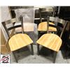 Image 1 : 4 NEW OLD STOCK JETCO METAL DINING W/ WOOD