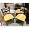 Image 1 : 4 NEW OLD STOCK JETCO METAL DINING W/ WOOD