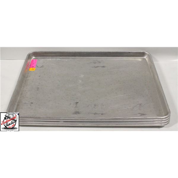 BAILIFF SEIZURE: FOUR ALUMINUM BUN PANS